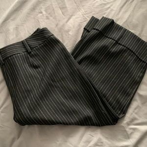 White House Black Market Black Pinstripe Capri